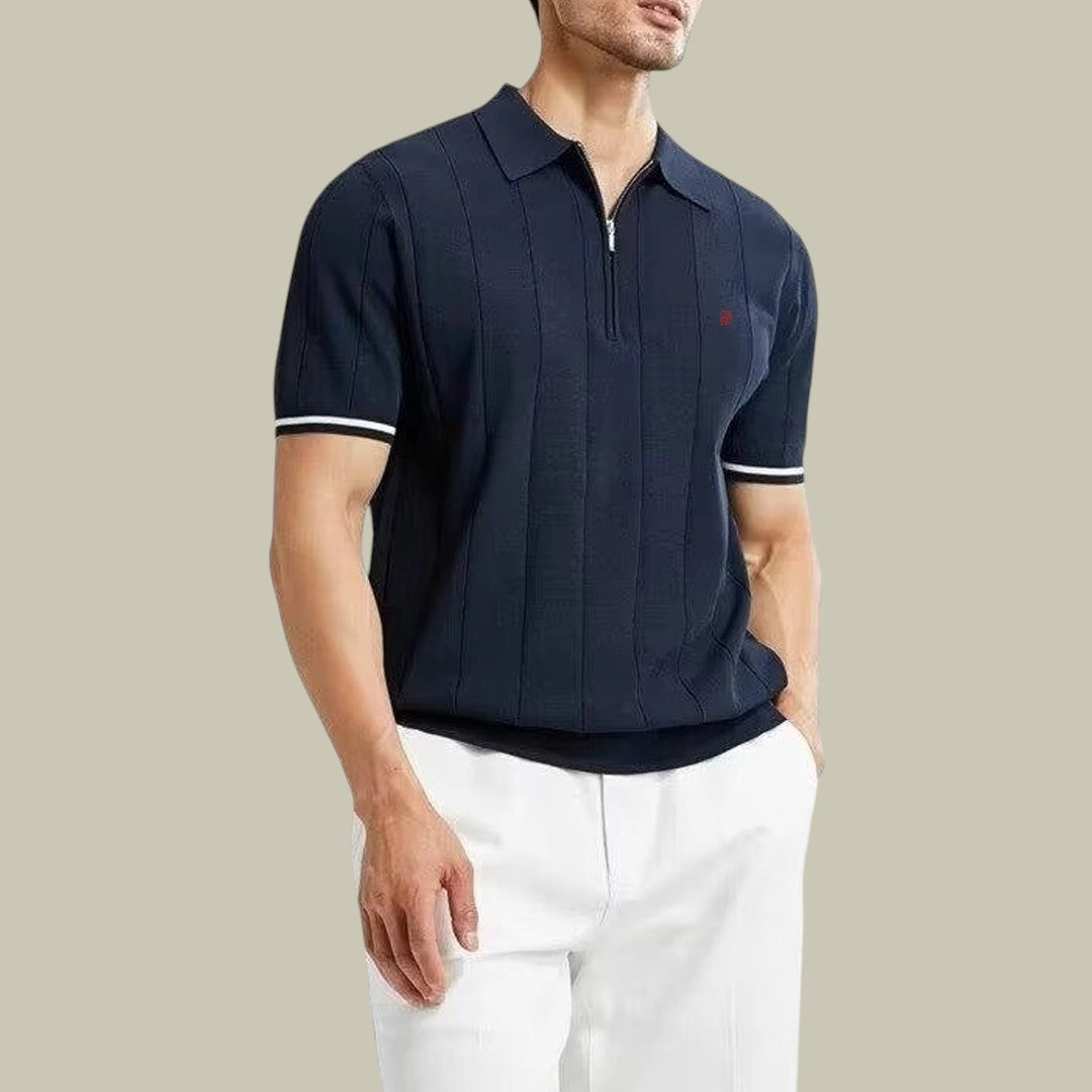 Autumn | Jack's Ribbed Knit Polo Shirt