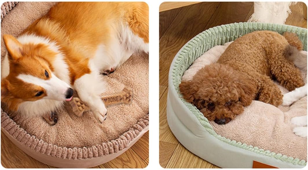 Leo - Calming Dog Bed with Luxurious Striped Design