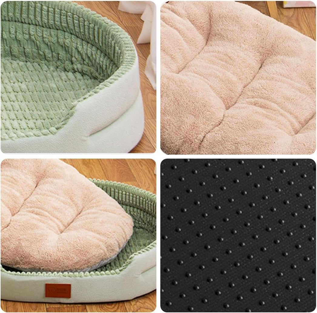 Leo - Calming Dog Bed with Luxurious Striped Design