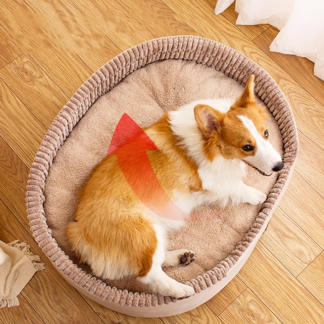 Leo - Calming Dog Bed with Luxurious Striped Design