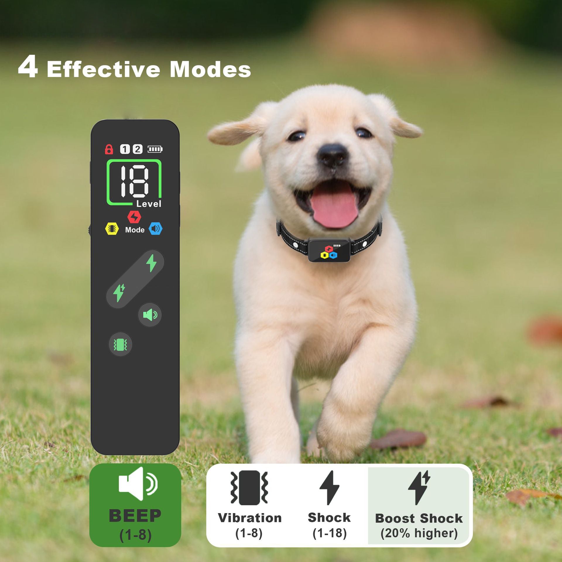 Upgraded Furfuras Waterproof Dog Training Collar with Remote