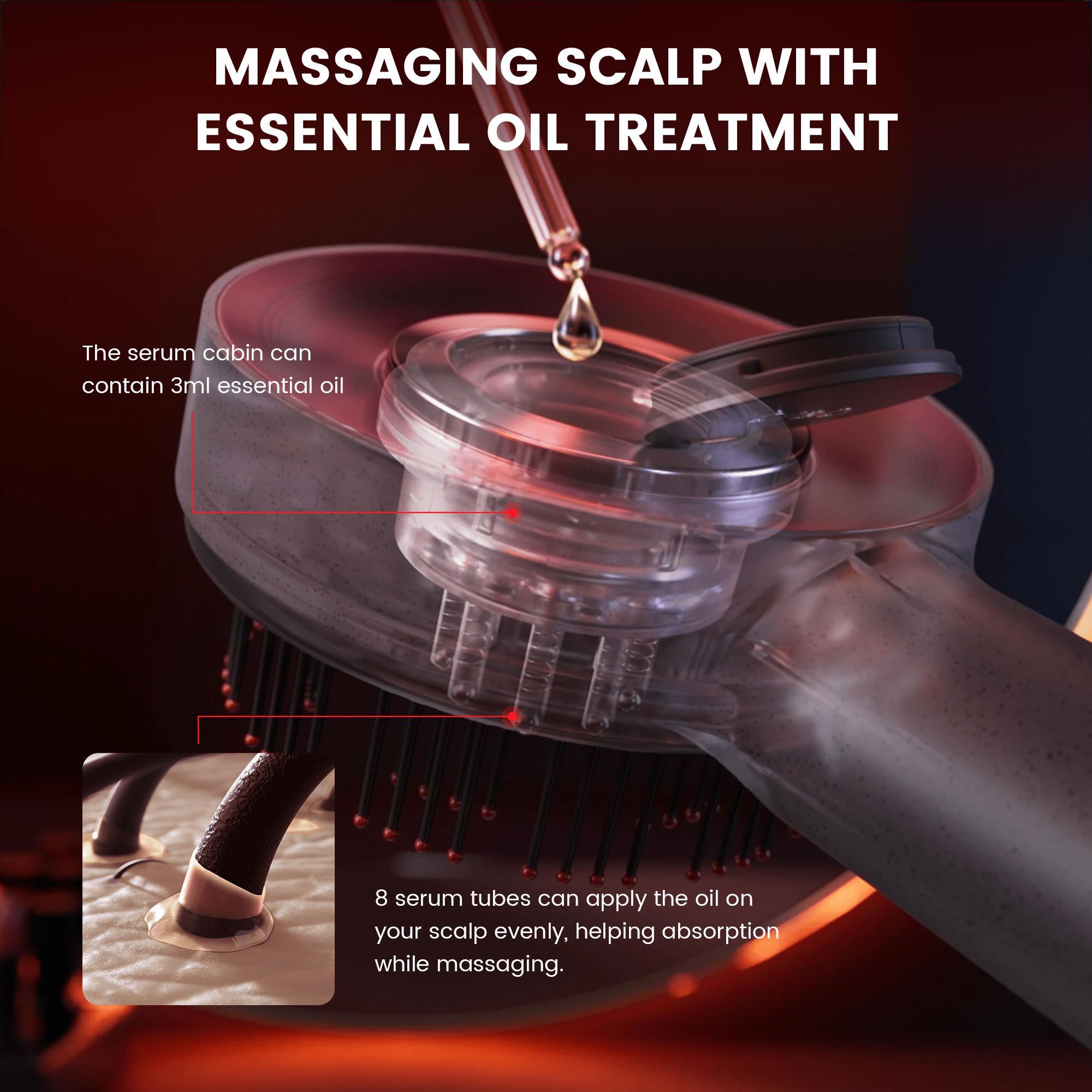 MiaMassage - Relaxing Scalp Massaging Brush