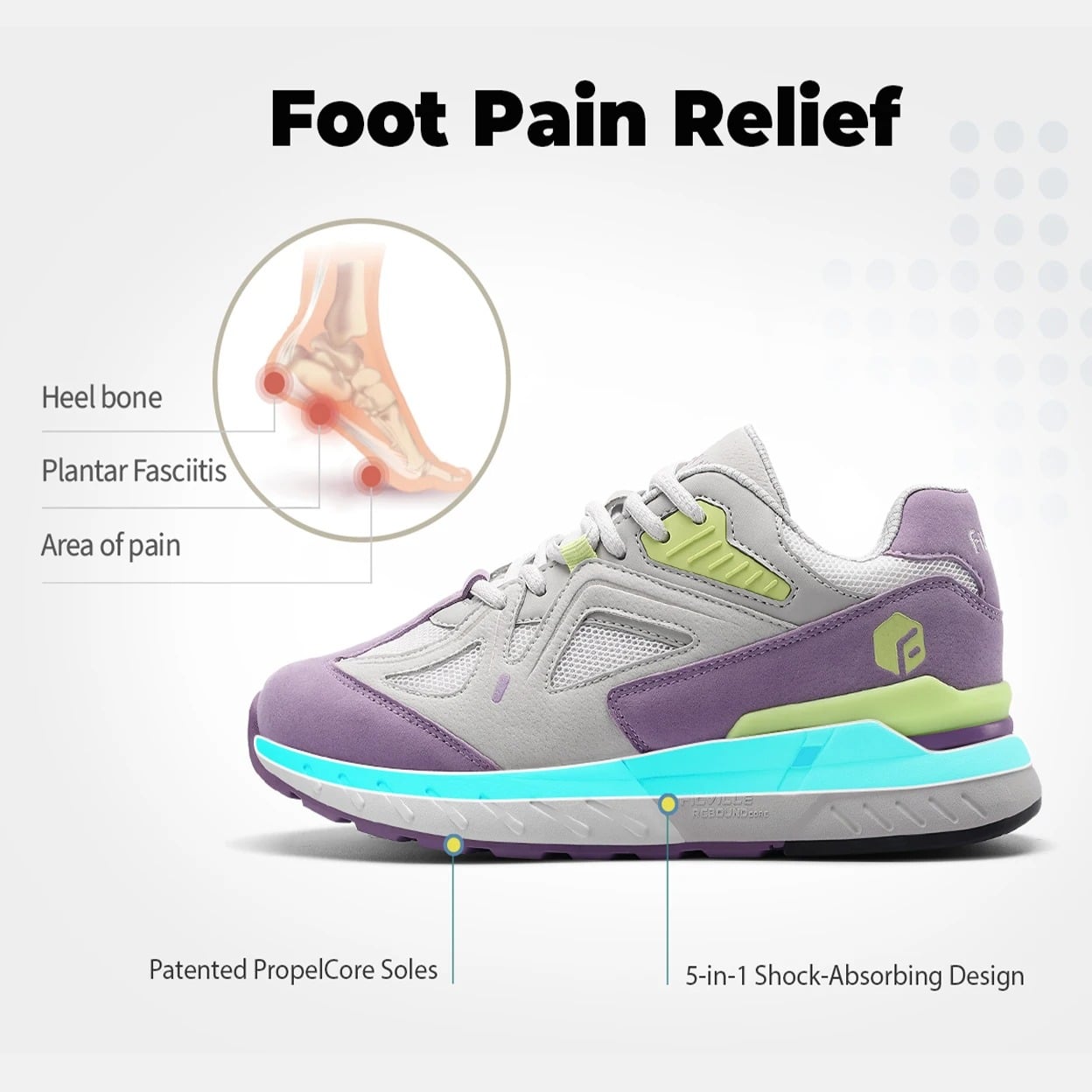 Sam Extra Wide Orthopedic Walking Shoes – Lightweight Comfort for Foot Pain Relief