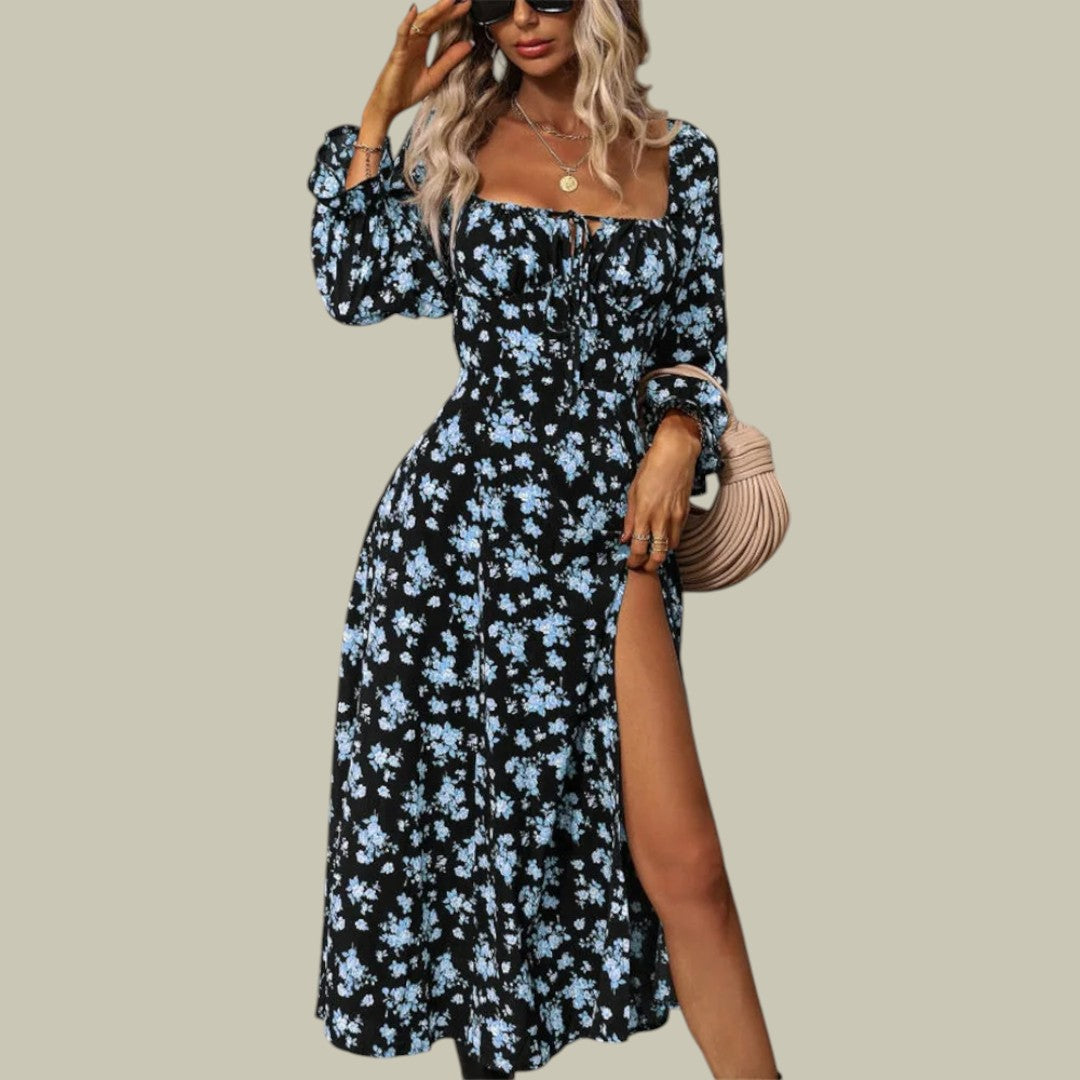 Marnyx | Women's Chic Floral Longsleeve Dress