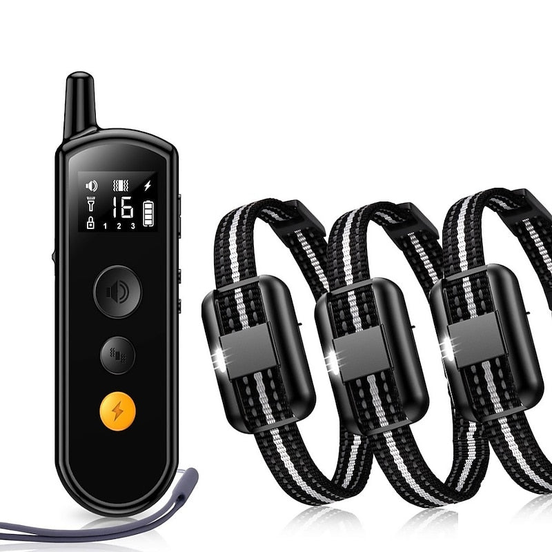 Rechargeable Waterproof Canine Training Collar with Remote Control