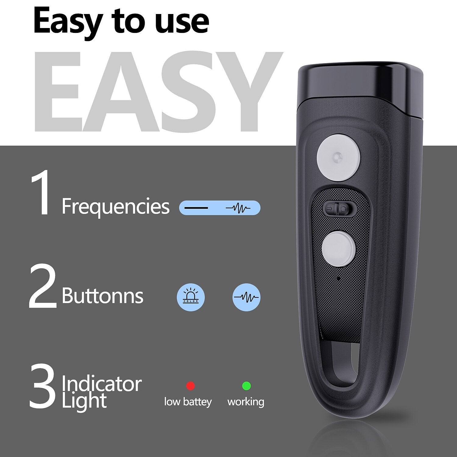 Rechargeable Ultrasonic Pup Training Device