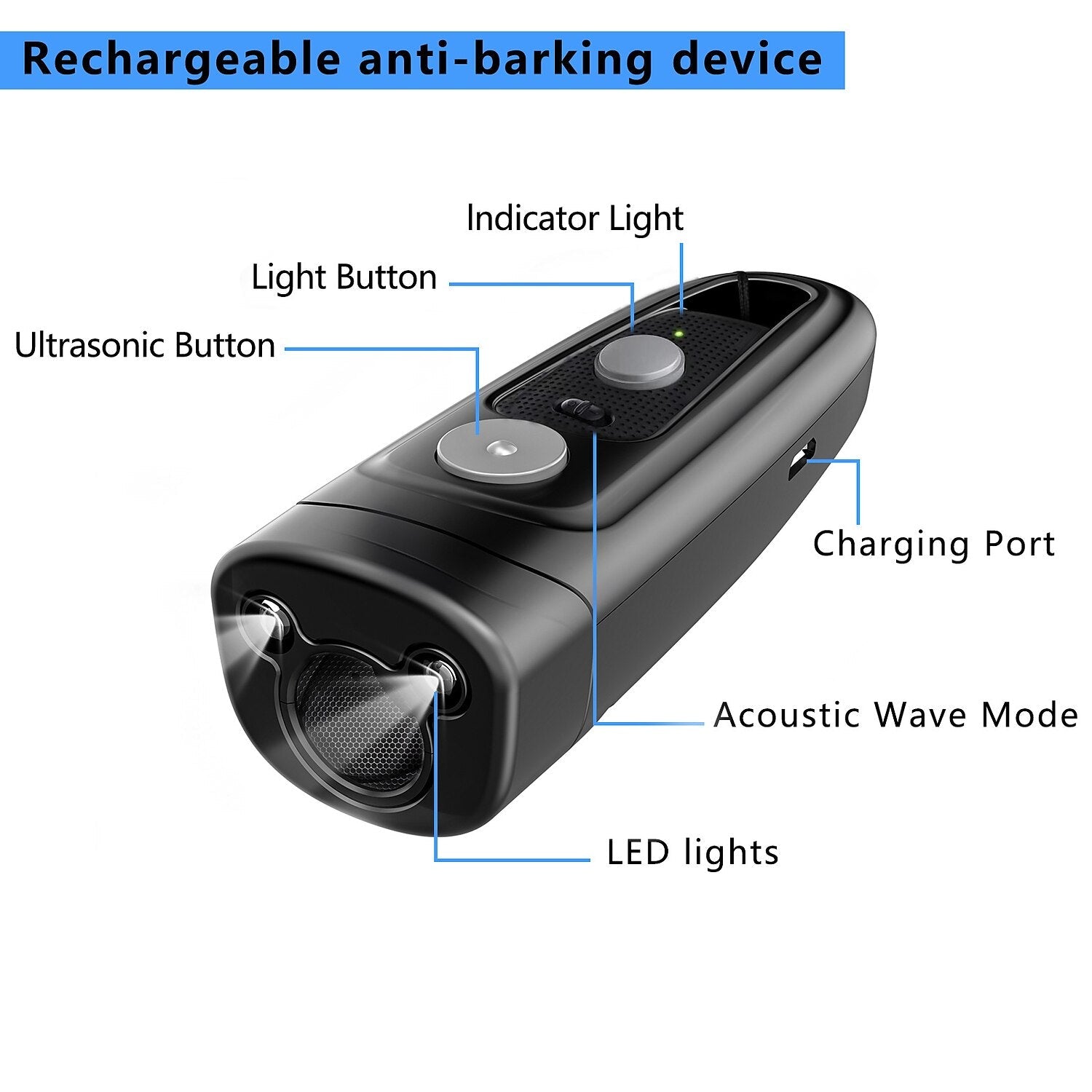 Rechargeable Ultrasonic Pup Training Device