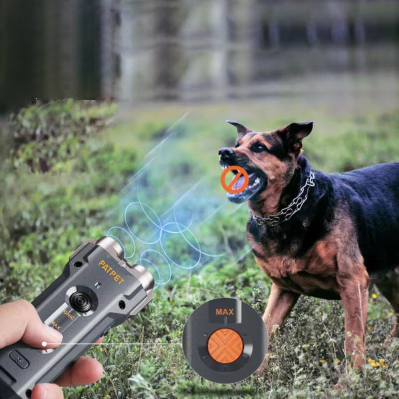 Ultrasonic Dog Behavior Training Device with LED Light