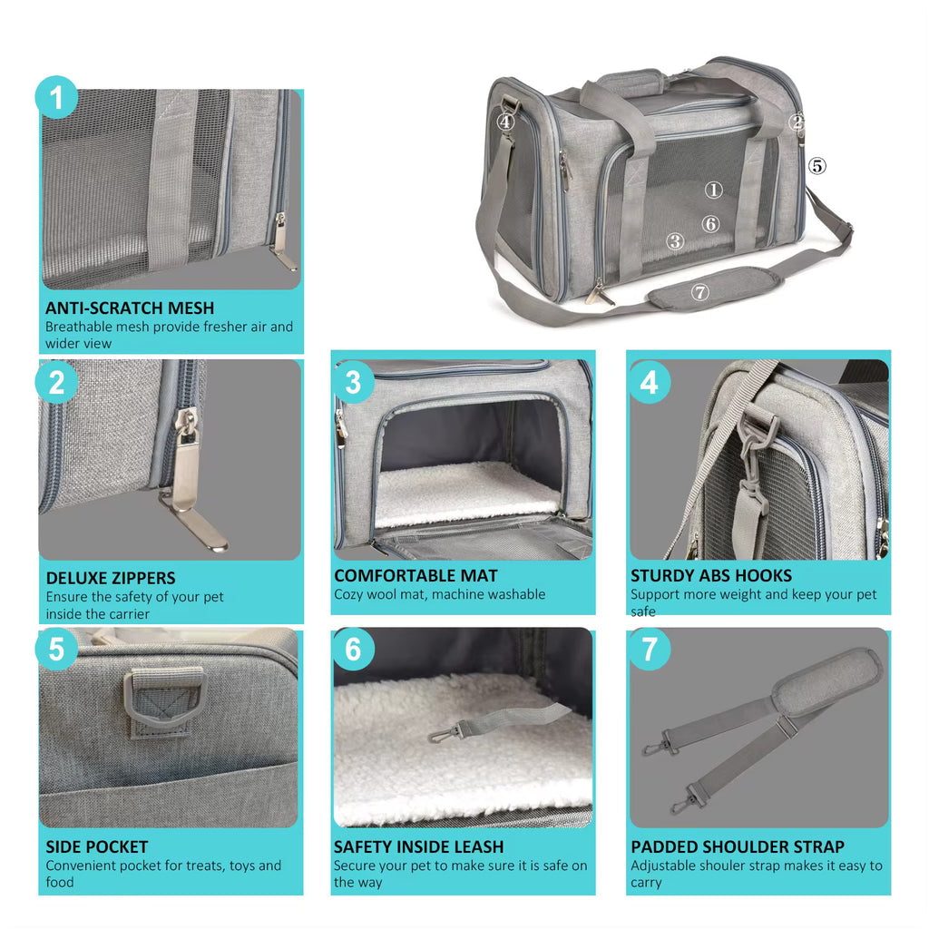 Deluxe Pet Carrier Bag for Dogs