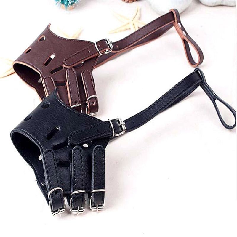 Leather Pet Muzzle for Safe and Comfortable Control