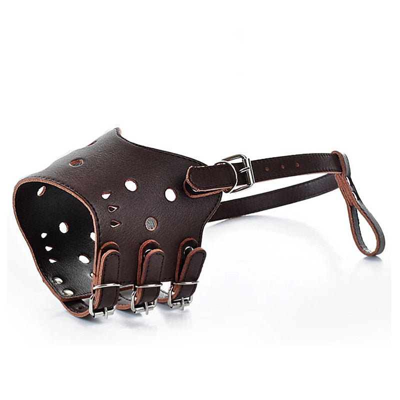 Leather Pet Muzzle for Safe and Comfortable Control