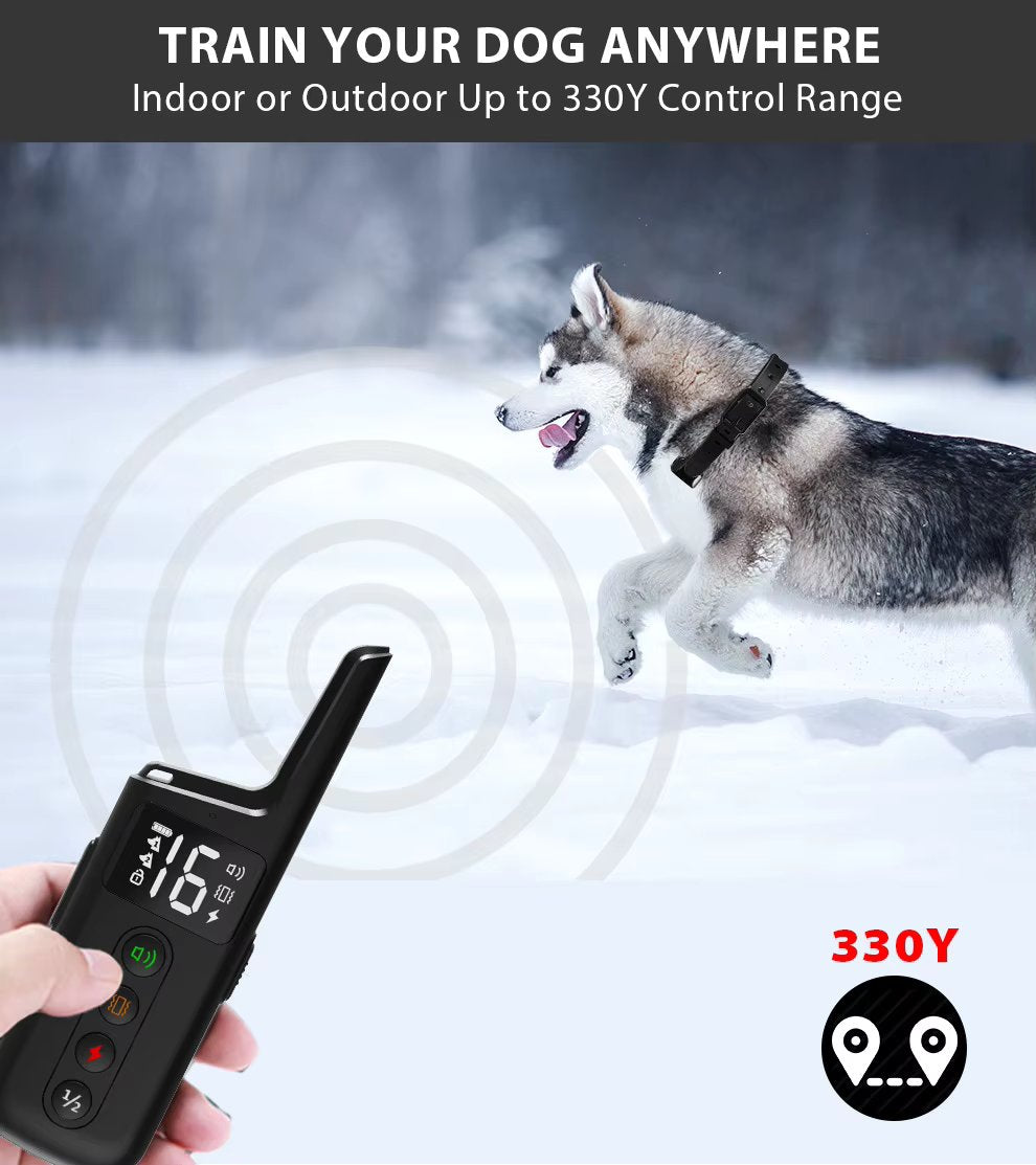 Dog Training Collar with 3 Modes, 330 m Range, and Waterproof Receiver